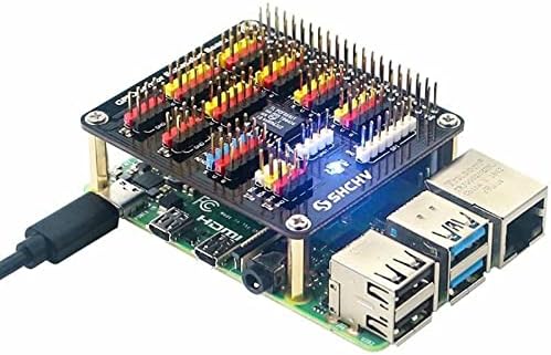 Одбор за проширување на дигитална кон-аналог на Mookeenone GPIO за Raspberry PI 4B/3, GPIO Expansion Board AD/DA дигитална во аналогна конверзија