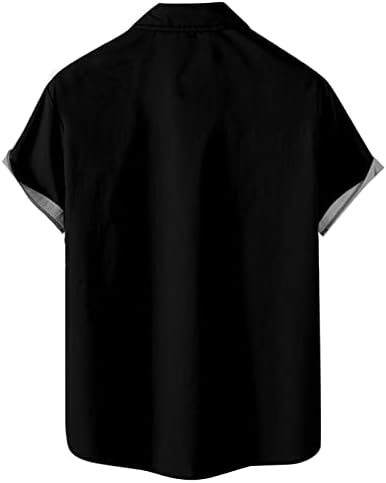 Менс гроздобер скелет кошула улична облека кратка шеја смешна тенка мускулна кошула лесна01