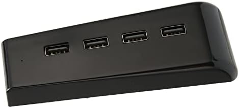 Zyyini за PS5 USB центар, со голема брзина 4 порти, USB 2.0 адаптер за контролор на полнач за полнач ги проширува портите за конзола