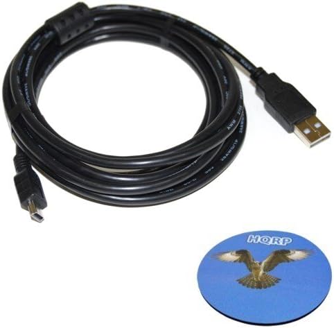 HQRP Екстра Долг 10FT USB Кабелски Кабел Компатибилен Со Nikon Coolpix D70, D70s, D80, D90, D100, D200, D3000, D3100 Дигитална Камера