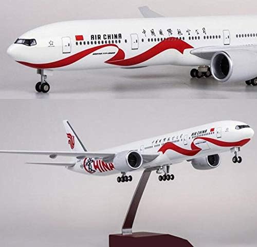 47см 1/157 Авион Боинг 777 Б777 Авион Кина Меѓународен модел на авијација W лесна и тркала што умира пластична смола Декорација на авиони за возрасни