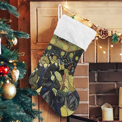 Нафтено сликарство на Пимилагу Ван Гог, Божиќни чорапи 1 пакет 17,7 , виси чорапи за Божиќна декорација