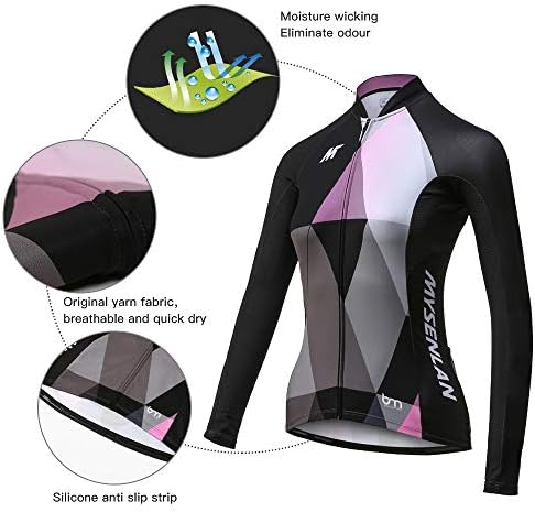 Myенски велосипедски велосипедизам со долги ракави со долги ракави за дишење постави 3D поставени долги панталони за велосипедска кошула за велосипеди за велосипед