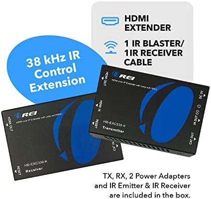 OREI HDMI Extender над CAT5/CAT6, со IR до 330 стапки - јамка - 1080p целосна дистрибуција на сигнал за HD - преку IP - на многу опција