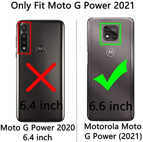 Случај За Куќиште Moto G Power 2021, Со Заштитник На Екранот [Апсорпција На Удари] Хибриден ДВОСЛОЕН TPU &засилувач; Заштитен Капак
