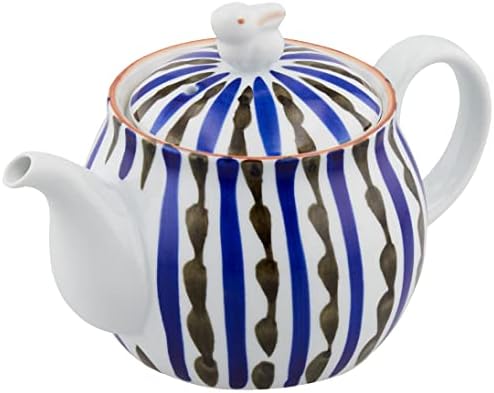 Чајник, стилски, Арита Вер 467434 Зајак Токуза, тенџере со чај во облик на У, 14,8 fl Oz, јапонски сад за чај, порцелан Големина: 6,9