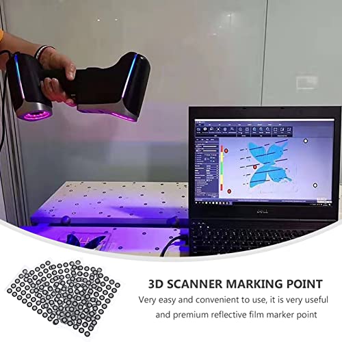 Референтна точка за скенирање на скенирање на филмот Mikikit, 3D, за позиционирање на целите за 3D 1,5 mm, отпорни на маркери за референтни точки на референци, за 3D -5SHEETS 3D ске