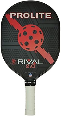Prolite Rival Powerspin 2.0 Pickleball лопатка - реактивна фиберглас со УВ -заштита графика и поликор од 14 мм - направена во