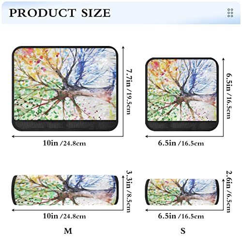 Насликана шарена четири сезонска лента за автомобили со седишта за автомобили за бебиња деца 2 парчиња ленти за седишта за автомобили,