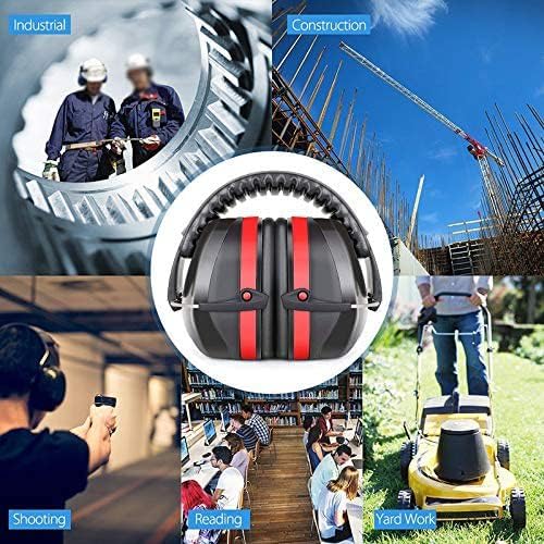 Безбедност за откажување на бучава за безбедност - 36dB Слушање за заштита на слухот ушите за уши за опсег на пукање, косење на тревници,