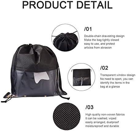 Бутигем 8 парчиња Празни Неткаени Занаетчиски Торби За Складирање Со Врвки СО Пластични Проѕирни Торбички За Пакување Во Мешана Боја За Купување