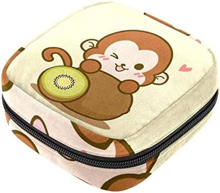 Оријукан санитарна торба за складирање на салфетки, торба за преносни периоди за жени девојки менструална чаша торбичка, цртан