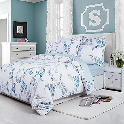 BrandReam Brouse Blossom Floral Birds Duvet Cover Set пакет фарма куќа бела бебешки расадник за постелнина