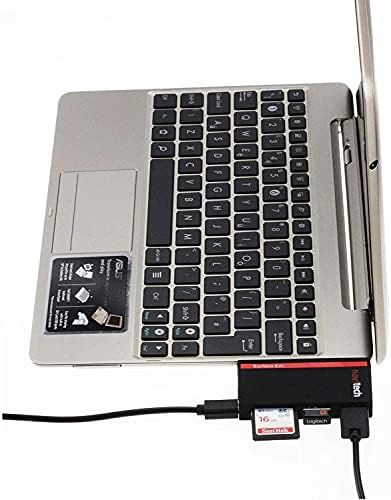 Navitech 2 во 1 лаптоп/таблет USB 3.0/2.0 HUB адаптер/Micro USB влез со SD/Micro SD -читач на картички компатибилен со Huawei Matebook D 15