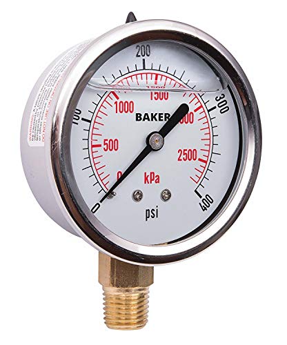 Мерач на притисок на Бејкер AVNC-400P, 0 до 400 psi