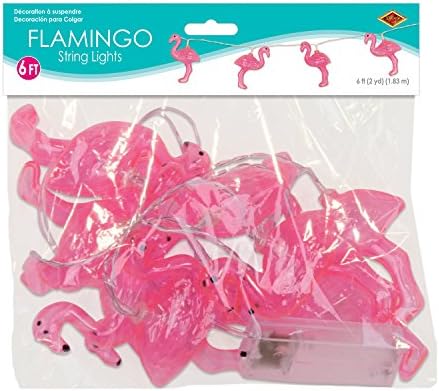 Beistle, Pink Flamingo String Lights, 6 '