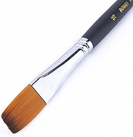 Yosoo 9pcs најлонска коса рамен зашилен врв боја четка за четка за уметници акрилни акварели бои четки за сликање