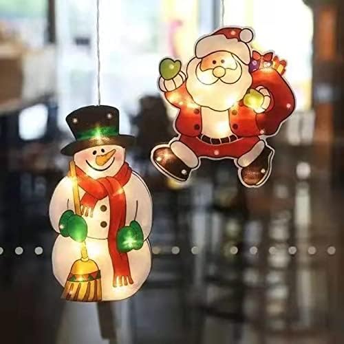 NC Божиќна предводена чаша за вшмукување на ламба за одмор Декорација на затворен прозорец Сцена за модел на осветлување 圣诞 老人