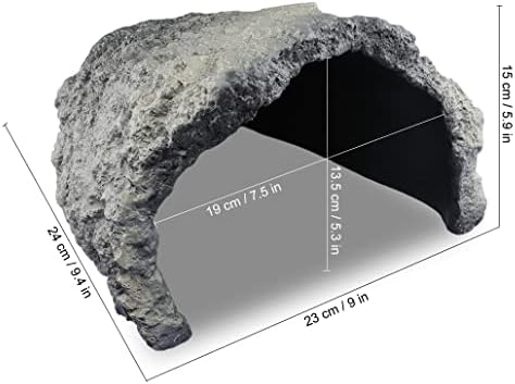 Сива Рептил Карпа Пештера Живеалиште Скриј-Премиум Нетоксични Смола за аквариуми &засилувач; Терариуми-Големи Димензии