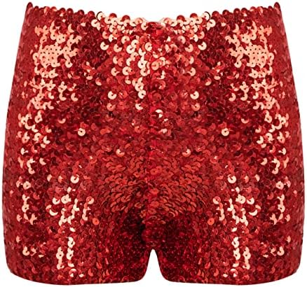 Freebily Kids Girls Sequin Dance Shorts Shorts Атлетски спортски спортски салата боксерски шорцеви девојки џез хип хоп танцување