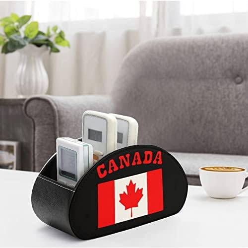 Канада знаме за печатење на ТВ далечински организатор за контрола на кутии PU кожа 5 прегради контејнер