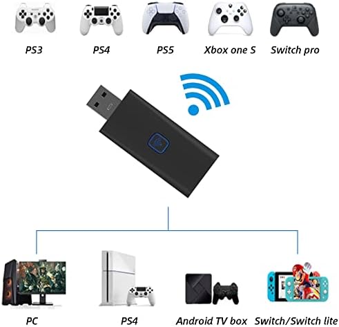 Adapter Bluetooth Bluetooth за конвертор на контролор на адаптер за Bluetooth Bluetooth за Xboxones PS3 PS4 PS5 NS Switch Pro USB контролер