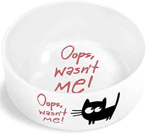 Pawject x керамички чинија за мачки за храна или вода, сад за миленичиња за мачиња и мачки, лесен за чистење миленичиња сад 8 мл,