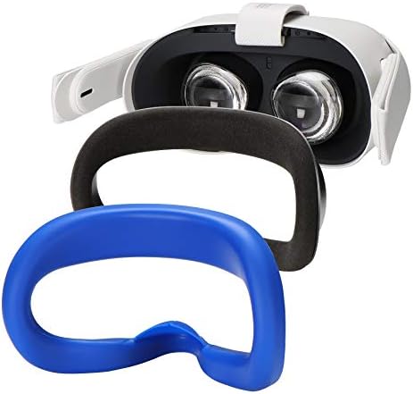 VR Маска за силиконски капаци на лице со заштитен објект за заштитни леќи за Oculus Quest 2 слушалки за лице додатоци за перница