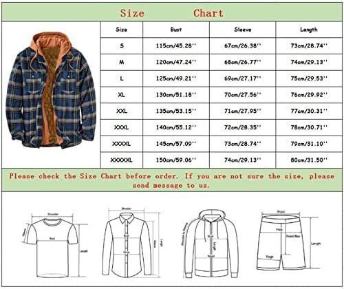 Копче за мажи на Убст, со ватирана ватиран јакна од фланелна кошула со аспиратор, обичен долги ракави со аспиратор, редовни карирани јакни од кара