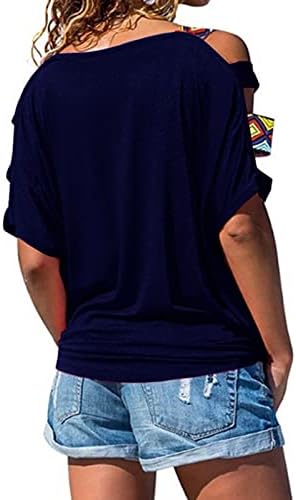Јуниори клуч за клучеви основни врвни маици со блузи со кратки ракави со кратки ракави ладно рамо екипаж на вратот есен лето на врвот на врвот до