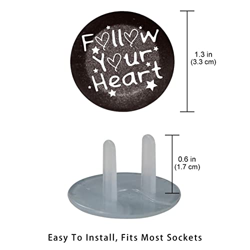 Обвивки на приклучокот за излез 24 пакувања, следете го вашиот заштитник на црниот приклучок на срцето, пластични приклучоци со 2-погрозени за