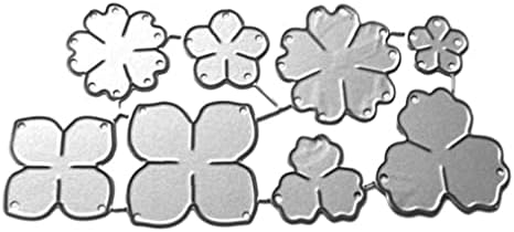 Ruluti 8pcs/Постави метална картичка за сечење цвеќиња, правејќи образец за DIY за сноп -книги