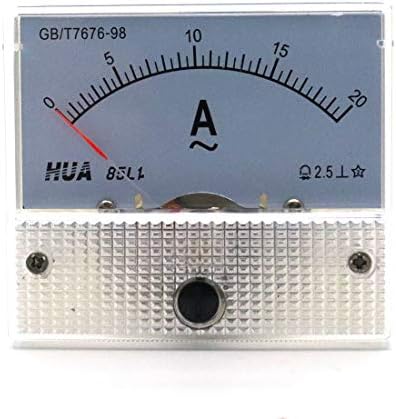 Aodesielectronic 85L1 -AC 20A класа 2.5 Правоаголник Аналоген панел монтирање на мерач на мерач на мерач на мерач на мерач на мерач на мерач