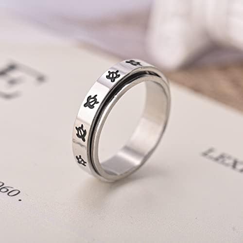 T3STORE ротатибилни вкрстени прстени за жени мажи анксиозност fidget figget rings Sliver боја Spinner Turtle Finger Ring Jewelry