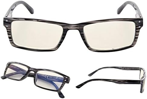 Лур компјутерски очила за читање 3 пакувања со сини осветлувања Читатели на филтрирање блокирајќи го УВ анти -сјајот
