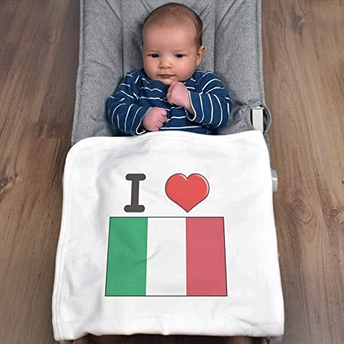 Азиеда „Ја сакам Италија“ памучно бебе ќебе/шал