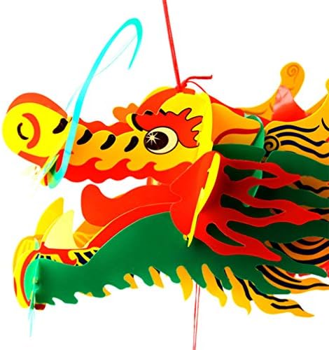 Орнамент на фестивалот Соимис Фестивал 1М Кинески Новогодишен змеј Гарланд Кинески црвени хартија Фенери Кинески Фу Виси украс декорација за 2022