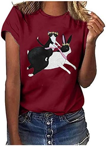 uikmnh жени лабава туника кратка ракав маица маички мачки летна кошула