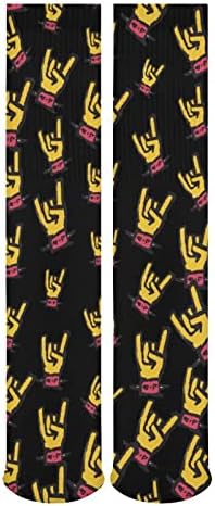 Rock N Roll Sculp Hand Sports Cosks топли цевки чорапи високи чорапи за жени мажи кои работат обична забава