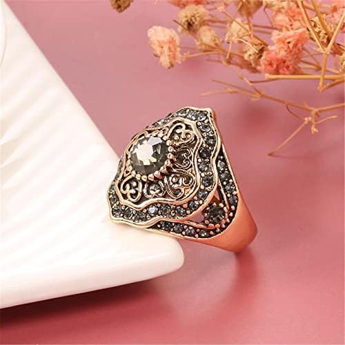 Бидејќи Кристал, исто така, етнички испраќа прстени бои гроздобер може накит за жени, вашата свадба мајка невеста камен бохо златен