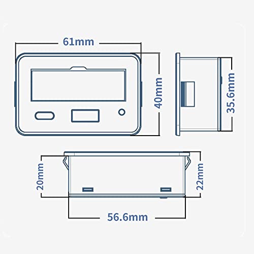 Мерач на мерач на батерија литиум за батерии за автомобили, LCD дисплеј дигитален тестер на мерач на струја на напон со кабел