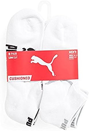 Puma mens 6 пакувања со ниски сеци чорапи