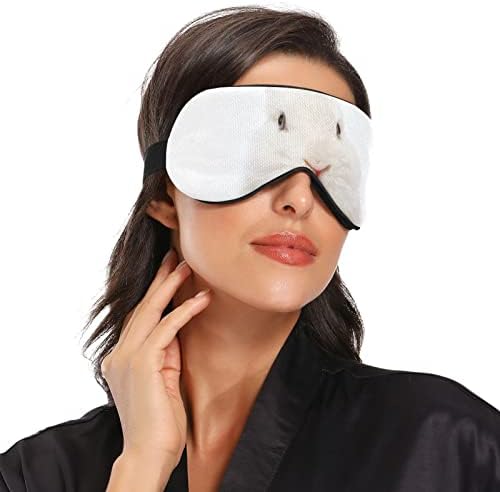 Унисекс спиење маска за очи, сиво-буни-рабити ноќна маска за спиење удобно покритие на сенка за спиење на очите