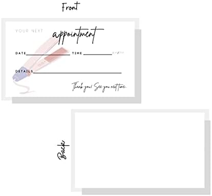 Картички За Потсетување за Состаноци за коса | Физички Печатени 2х3, 5 Инчи Големина На Визит-Картичка | Бело И Црно Со Дизајн На Исправувач