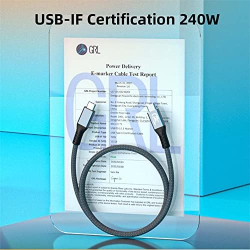 NFHK USB-IF сертификација 240W USB4 кабел 40Gbps компатибилен со 100W полнење и 8K@60Hz 5K