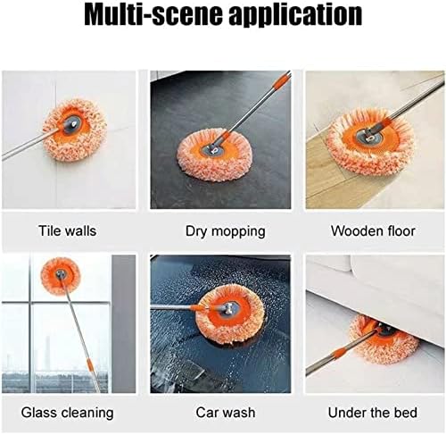 360 ротатибилно чистење четка, чистење на wallидови за чистење на wallидови, микрофибер подови за прозорецот на таванот на подот, влажни и суви