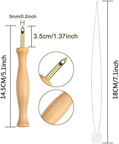 Комплети за везови на игла lepsjgc игла дрвена рачка за вез и игла и игла и алатки за вез на вез