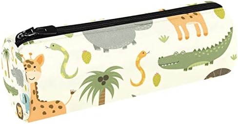 Ретро цртан филм крокодил лав слон драги молив, студенти за канцелариски торбички патент пенкало торба шминка козметика торба за ученици од училиштата