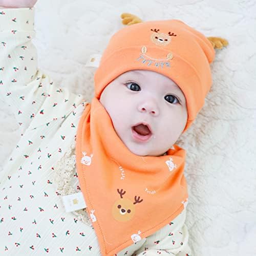 Новороденче памук бебе капа е елени уши, новороденче меки гравчиња капачиња бебе момче дете дете
