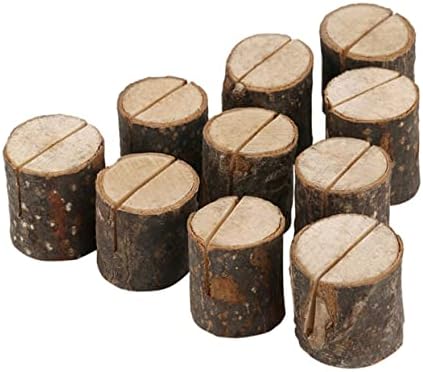Тофику 24 парчиња дрвени украси за украси на табела за името на табелата за слики занаетчиски украси бамбус дрвени
